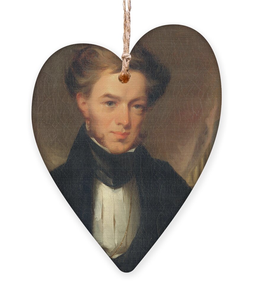 Philadelphia Ornament featuring the painting Portrait of Thomas Ustick Walter, 1835 by John Neagle