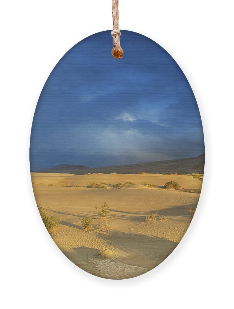 Death Valley Clouds Ornament featuring the photograph Thunder over the desert by Kunal Mehra