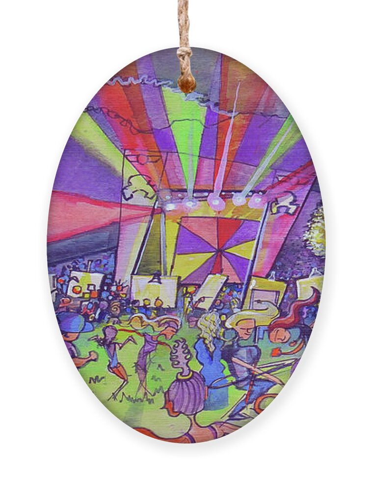 Live Ornament featuring the painting Arise Fest 2019 Live Painting while Tipper and Clozee played. by David Sockrider