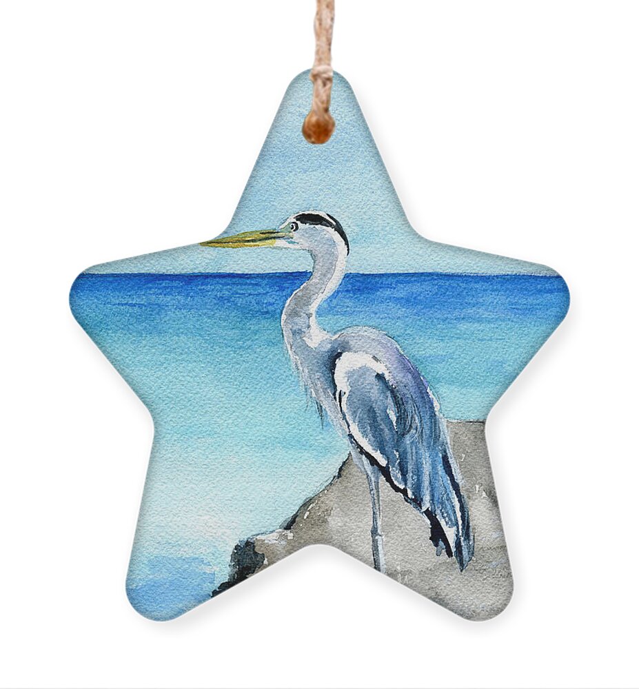 Tranquil Morning Ornament featuring the painting Tranquil Morning by Dora Hathazi Mendes