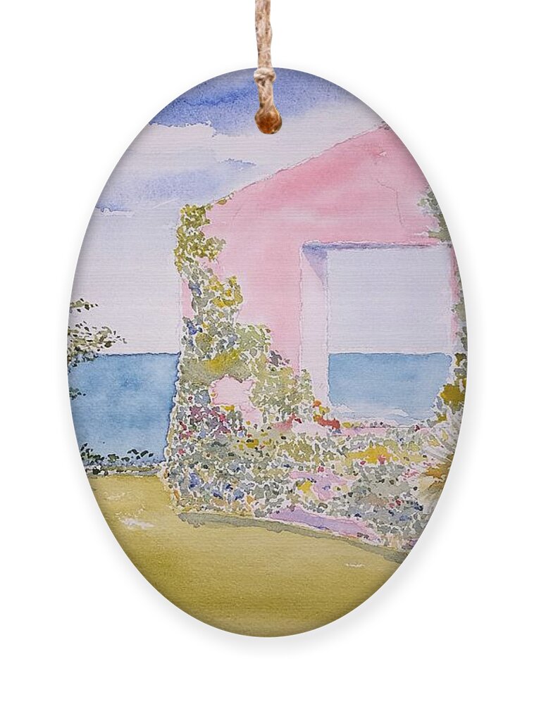Watercolor Ornament featuring the painting Tropical Lore by John Klobucher
