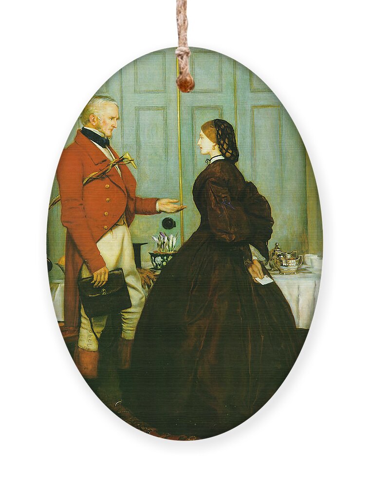 Pre-raphaelite Ornament featuring the painting Trust Me by John Everett Millais