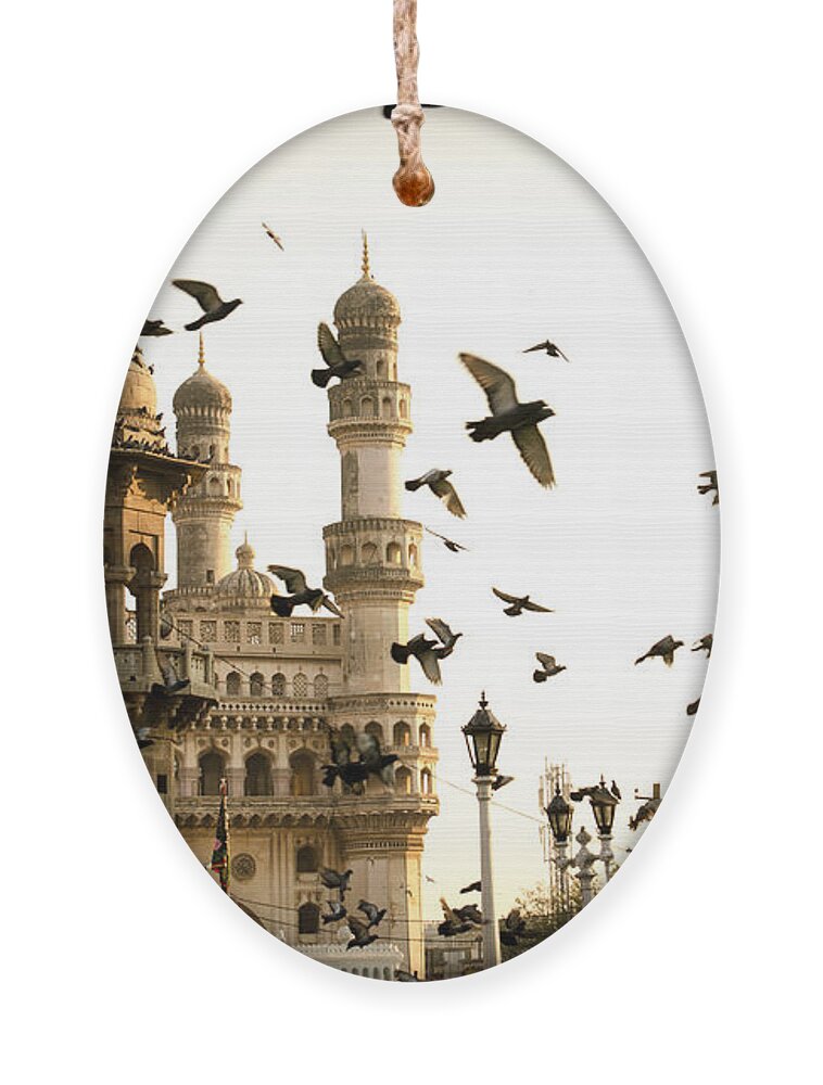 Telengana Ornament featuring the photograph View Of Charminar Hyderabad India by Saisnaps