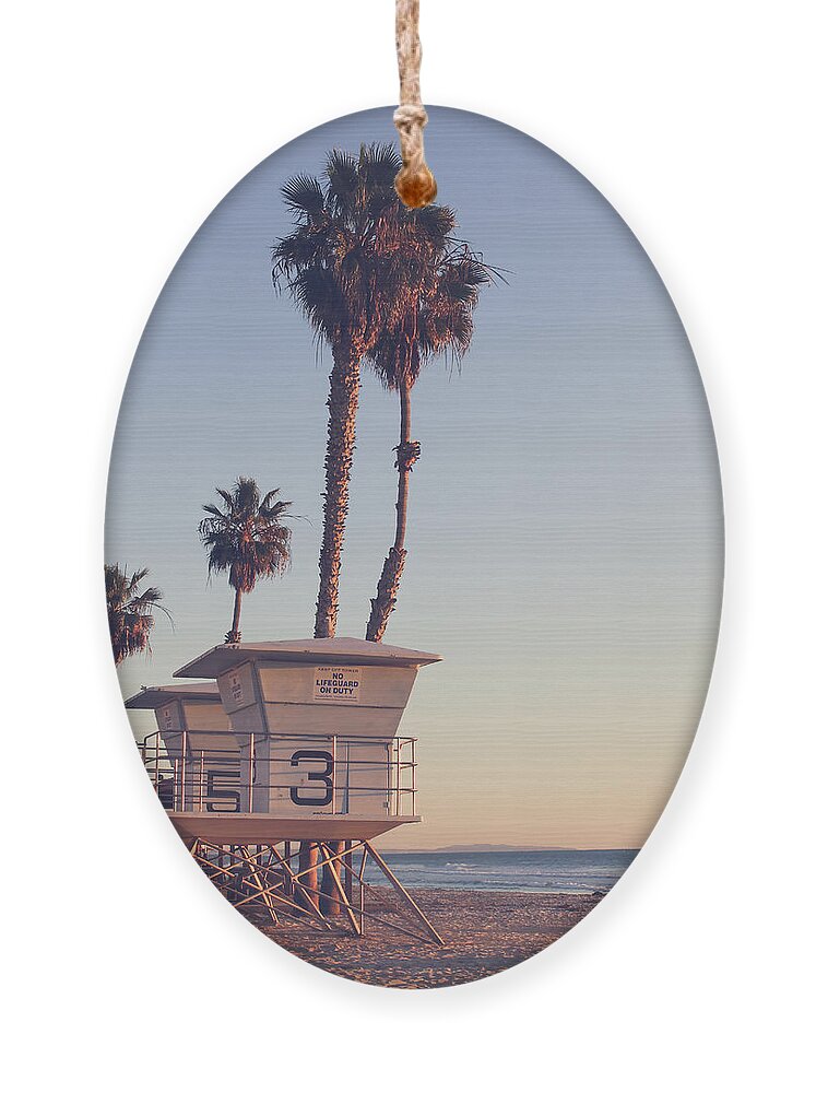 Instagram Ornament featuring the photograph Vintage California Life Guard Station - by Dcornelius