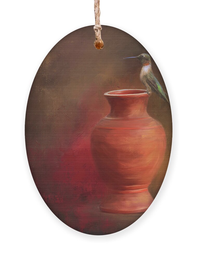 Colorful Ornament featuring the painting Waiting For The Master by Jai Johnson