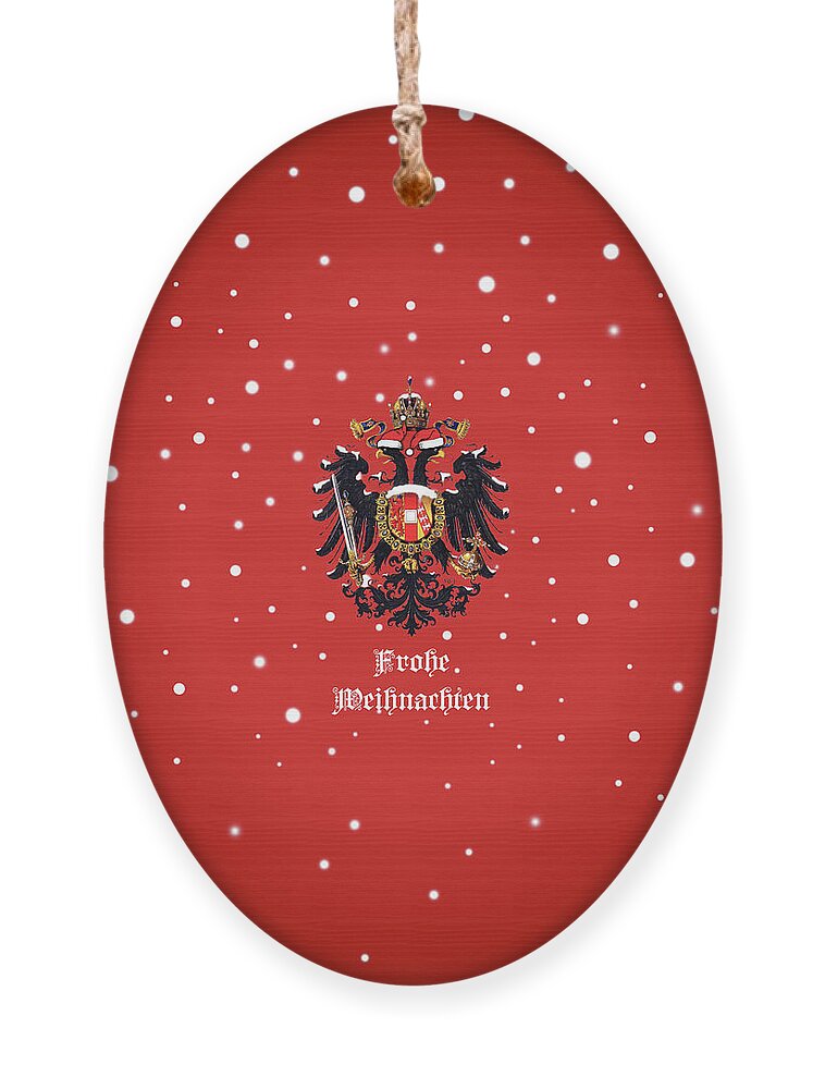 Christmas Ornament featuring the digital art Weihnachtliche Habsburg Doppeladler by Helga Novelli