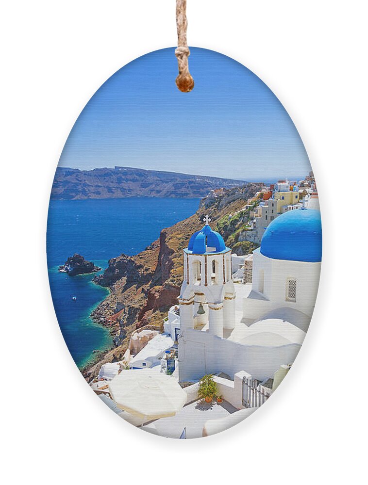 Beauty Ornament featuring the photograph White Architecture Of Oia Village by Patryk Kosmider