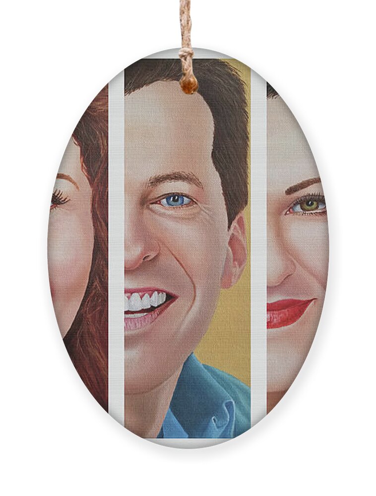 Will And Grace Ornament featuring the painting Will and Grace by Vic Ritchey
