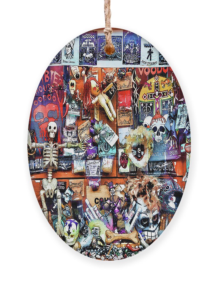 Voodoo Ornament featuring the photograph Zombie's House of Voodoo by Susan Rissi Tregoning