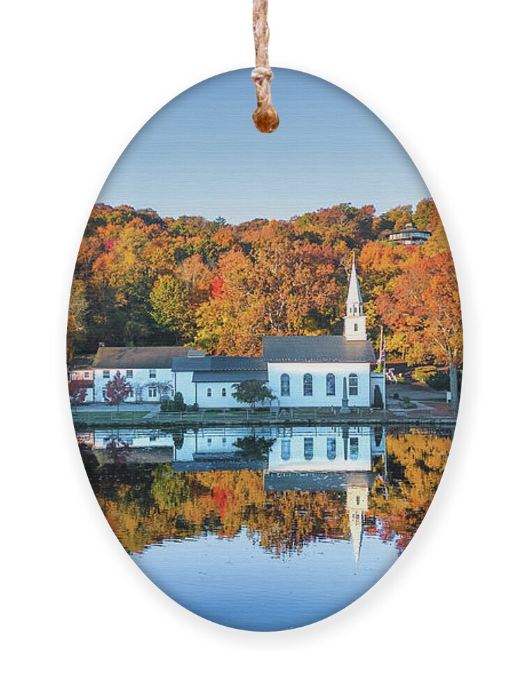 Church Ornament featuring the photograph Autumn Reflections #1 by Sean Mills