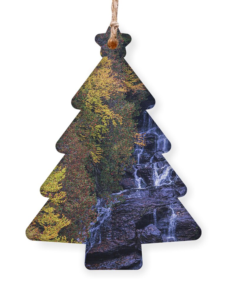  Ornament featuring the photograph Beaver Brook Falls - Colebrook, NH by John Rowe