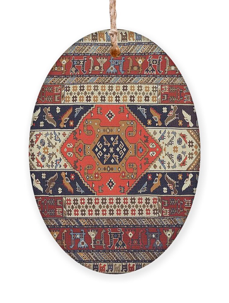 Carpet Ornament featuring the digital art Carpet- 297 #1 by Mehran Akhzari