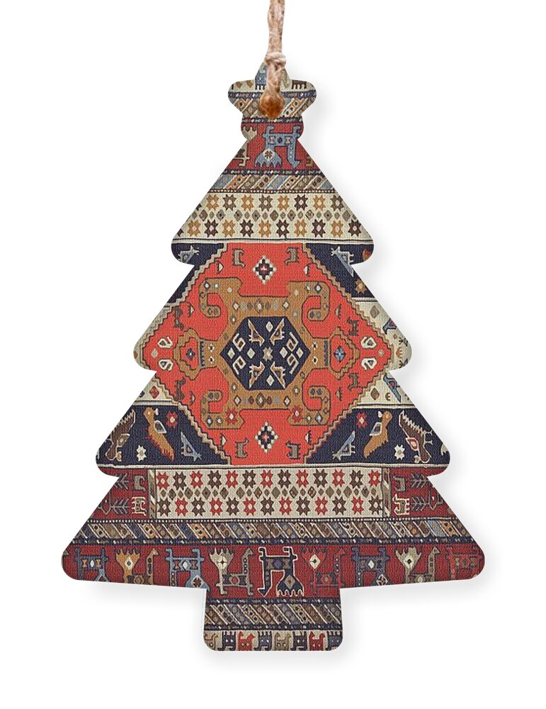Carpet Ornament featuring the digital art Carpet- 297 #1 by Mehran Akhzari