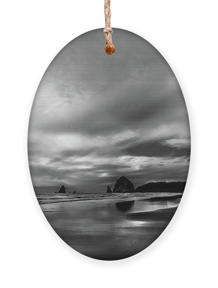 Clouds Over Cannon Beach Ornament featuring the photograph Clouds over Cannon Beach #1 by David Patterson