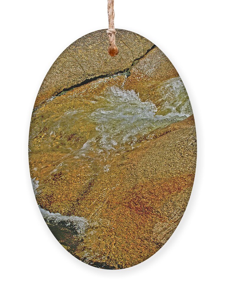 Water Ornament featuring the mixed media Composition in Water and Stone #1 by Lynda Lehmann