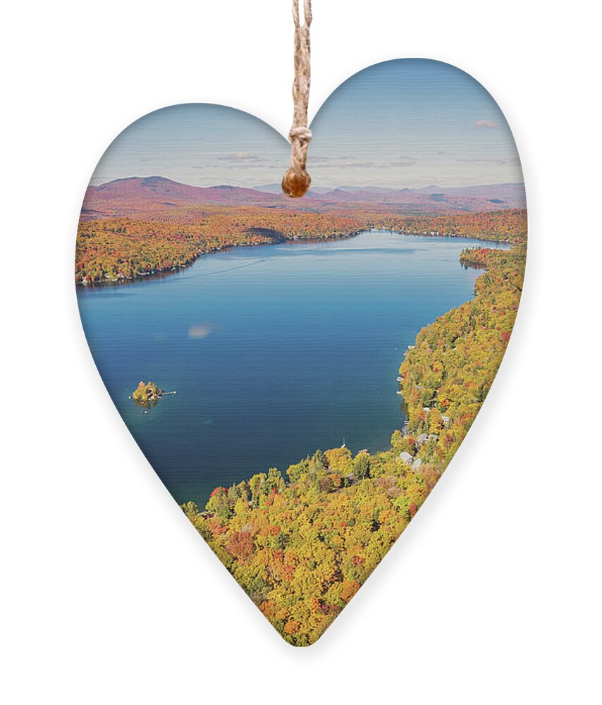 Fall Foliage Ornament featuring the photograph Fall At Maidstone Lake, Vermont #1 by John Rowe