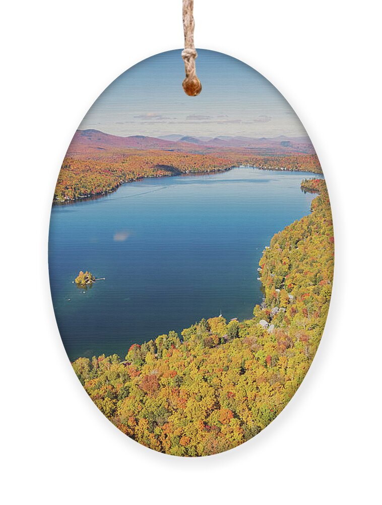 Fall Foliage Ornament featuring the photograph Fall At Maidstone Lake, Vermont #1 by John Rowe