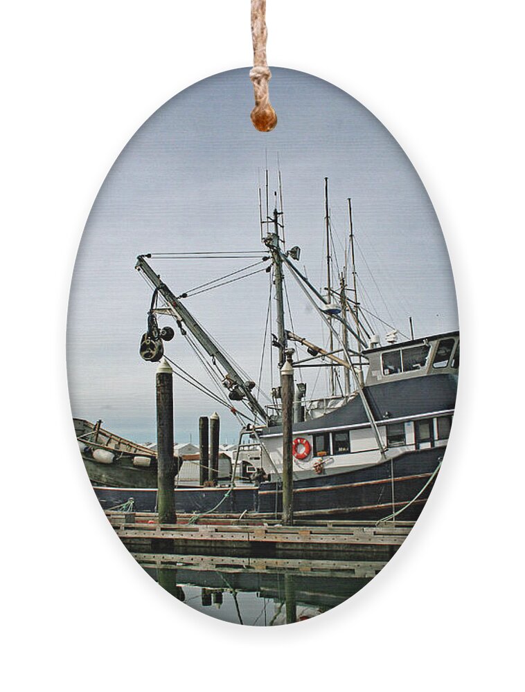 Fishing Vessel Laurianne By Norma Appleton Ornament featuring the photograph Fishing Vessel Laurianne #1 by Norma Appleton