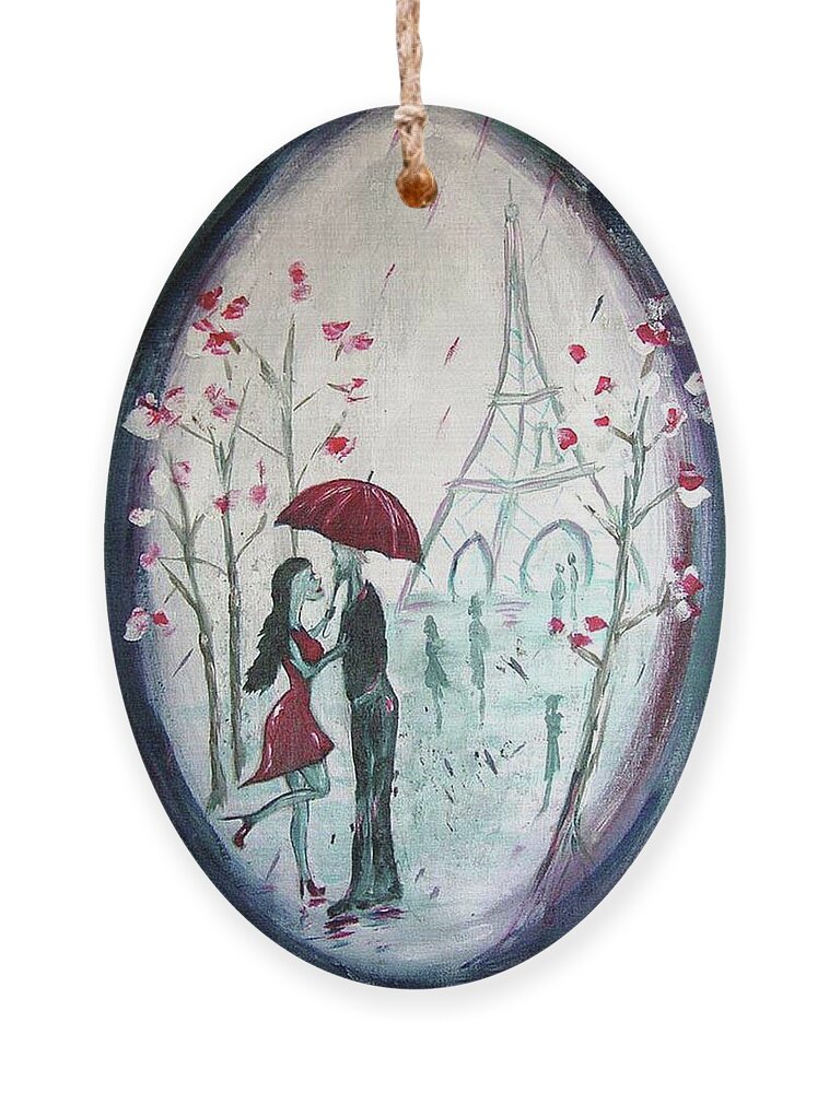 Romantic Ornament featuring the painting I only have eyes for you. by Roxy Rich