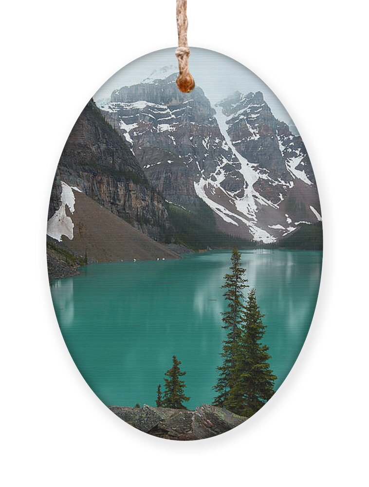 Alberta Ornament featuring the photograph Moraine Lake in Banff by Jon Glaser