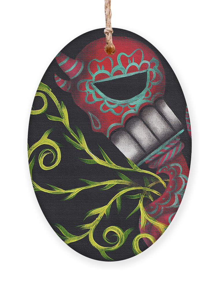 Day Of The Dead Ornament featuring the painting Liberate #1 by Abril Andrade