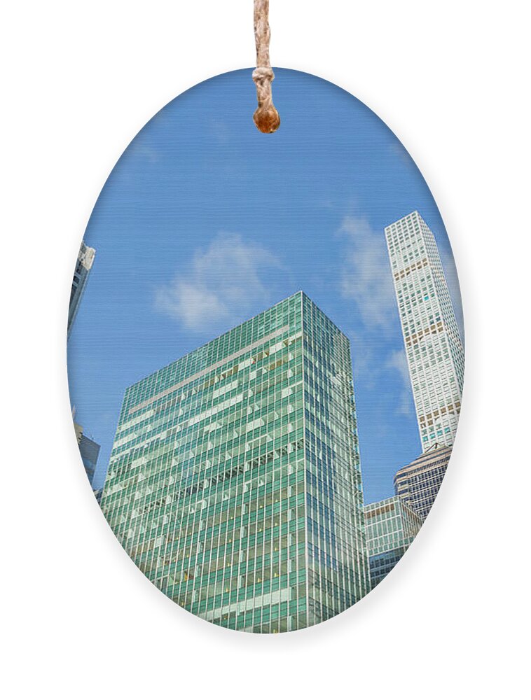 Midtown Manhattan Ornament featuring the photograph Midtown Skyline #1 by Cate Franklyn