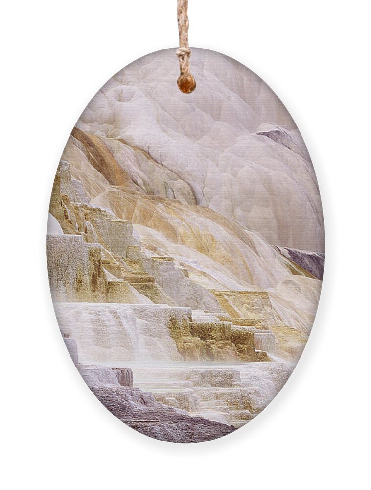 Dave Welling Ornament featuring the photograph Minerva Springs Yellowstone National Park Wyoming by Dave Welling