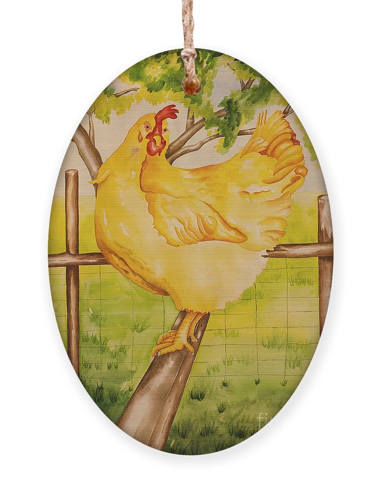 Farm Animals Ornament featuring the painting Cosmos  by Kandyce Waltensperger