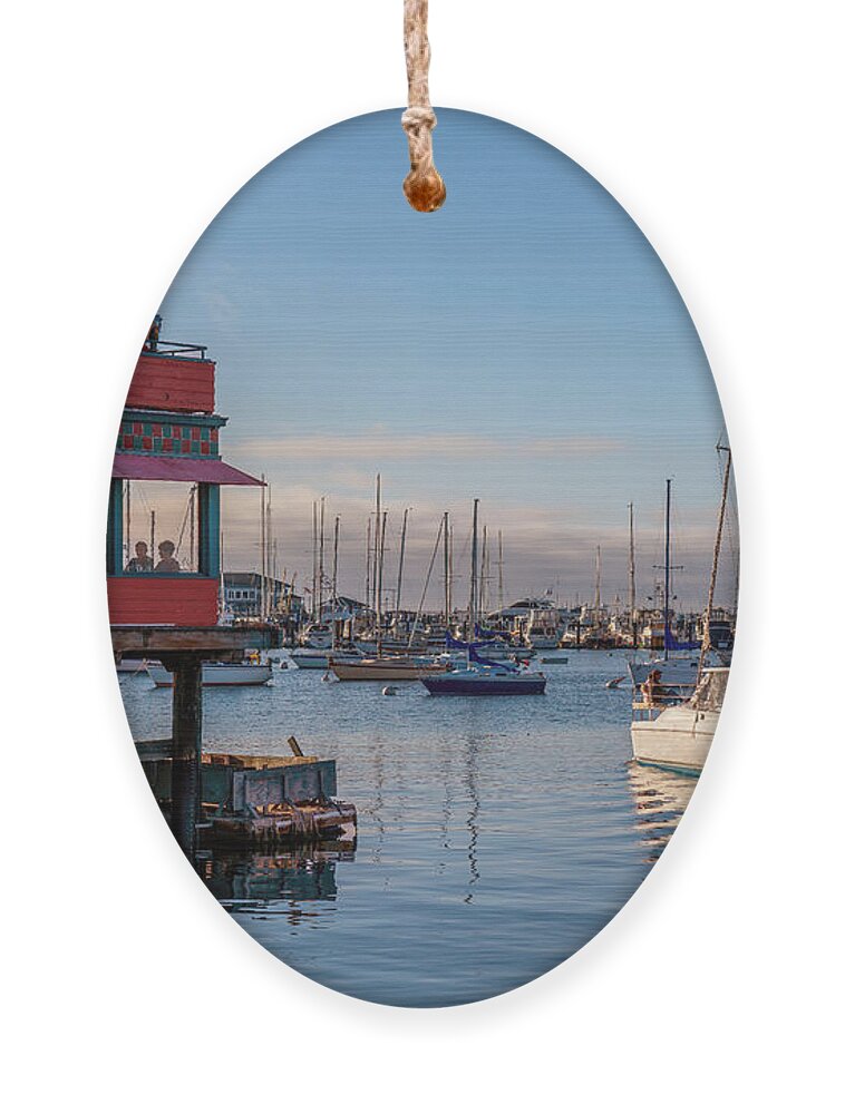 Monterey Ornament featuring the photograph Monterey Marina by Derek Dean