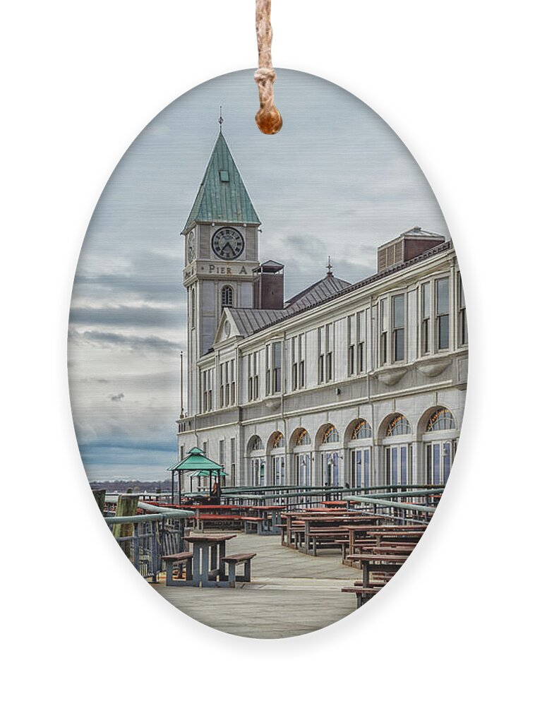 Pier A Harbor House Ornament featuring the photograph Pier A Harbor House by Cate Franklyn