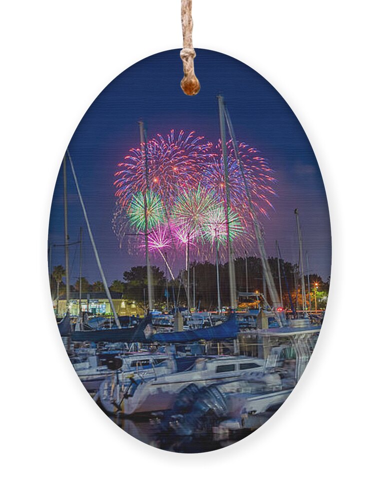 Festival Ornament featuring the photograph Slips, Sails, SeaWorld and Scenic Views #1 by Sam Antonio