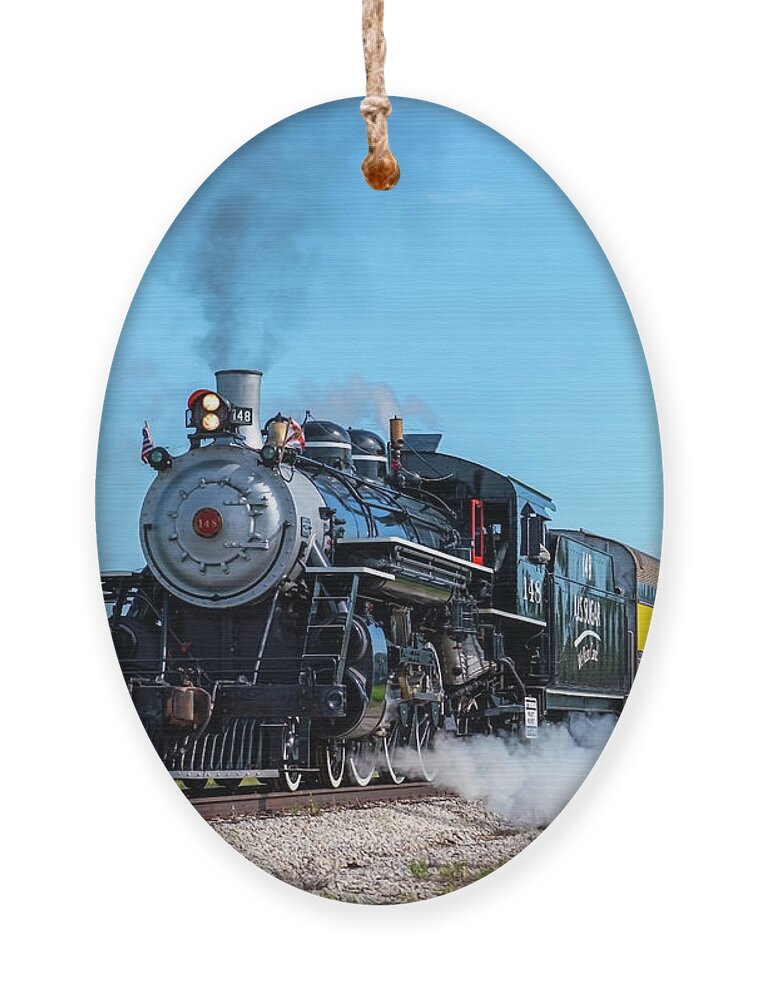 Train Ornament featuring the photograph Stean Engine Train #1 by Dart Humeston
