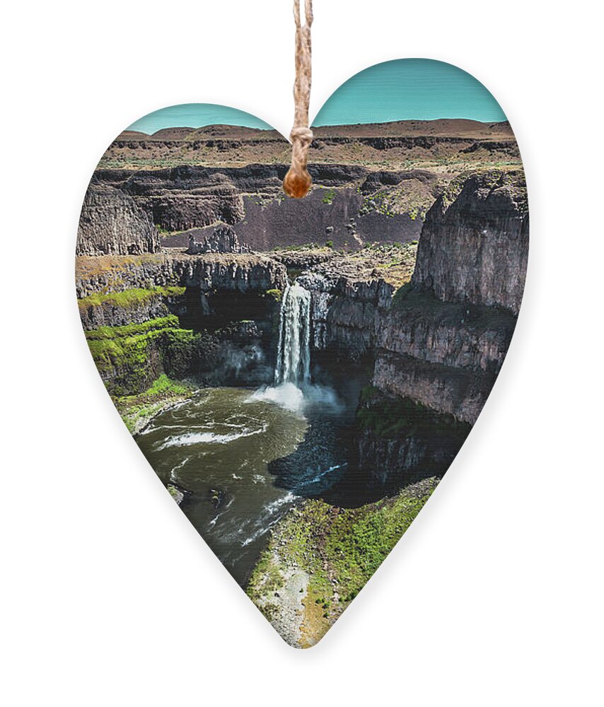 The Palouse Falls Ornament featuring the photograph The Palouse Falls #1 by David Patterson