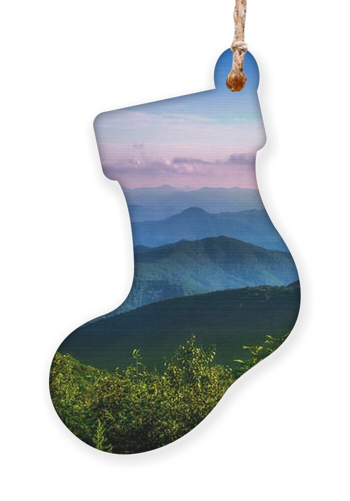 Blue Ridge Ornament featuring the photograph Scenic View of Blue Ridge Mountains by Shelia Hunt