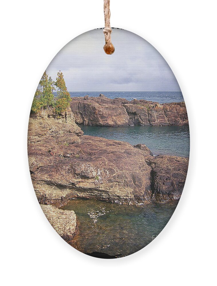 Grunge Ornament featuring the photograph Vintage Lake Superior by Phil Perkins