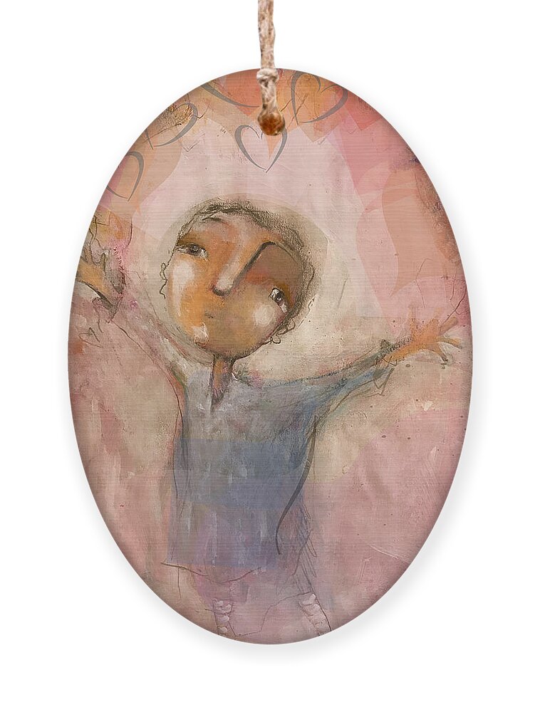 Unique Ornament featuring the mixed media You are Loved #2 by Eleatta Diver
