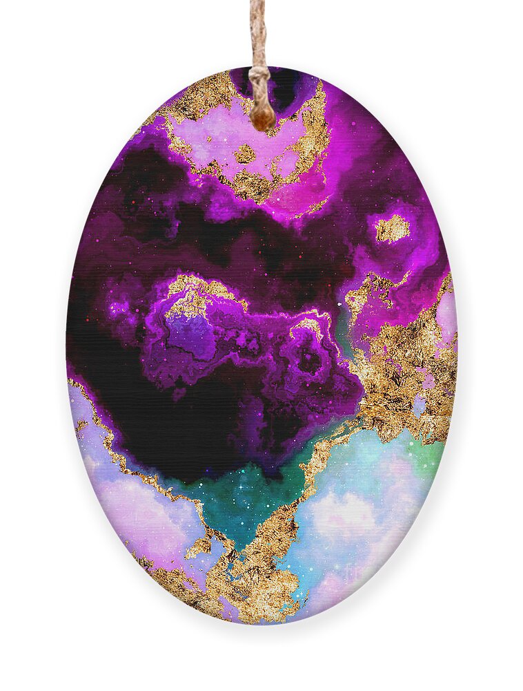 Holyrockarts Ornament featuring the mixed media 100 Starry Nebulas in Space Abstract Digital Painting 015 by Holy Rock Design