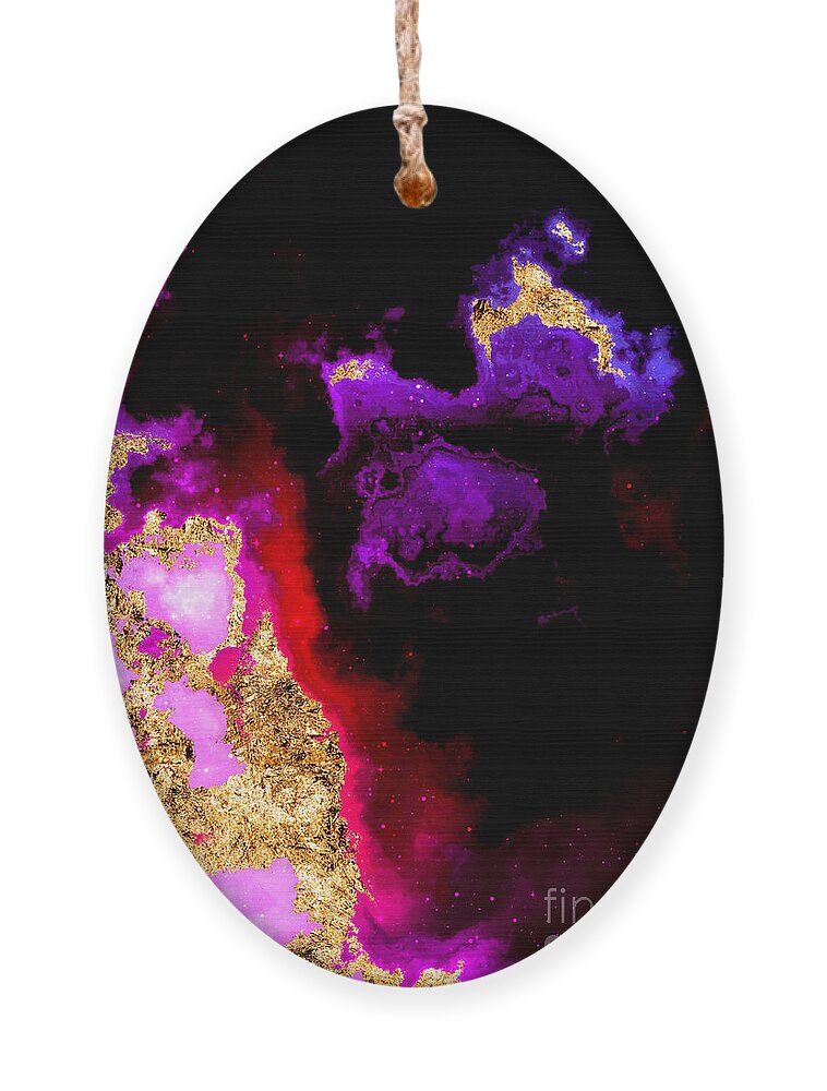 Holyrockarts Ornament featuring the mixed media 100 Starry Nebulas in Space Abstract Digital Painting 032 by Holy Rock Design