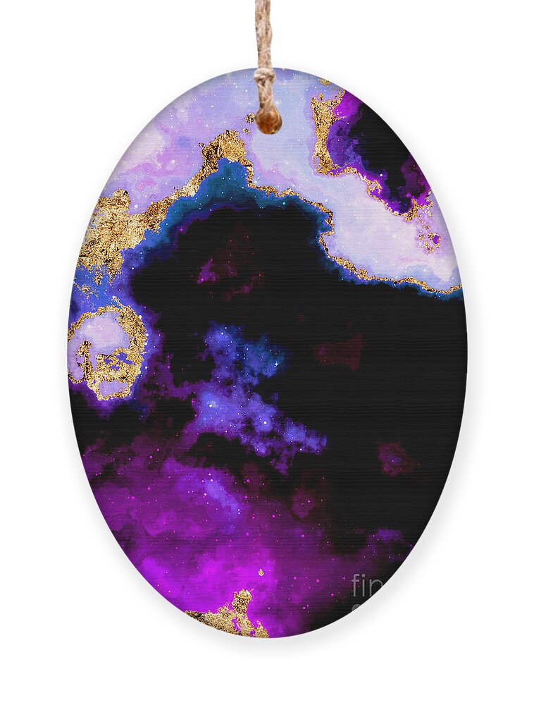 Holyrockarts Ornament featuring the mixed media 100 Starry Nebulas in Space Abstract Digital Painting 036 by Holy Rock Design