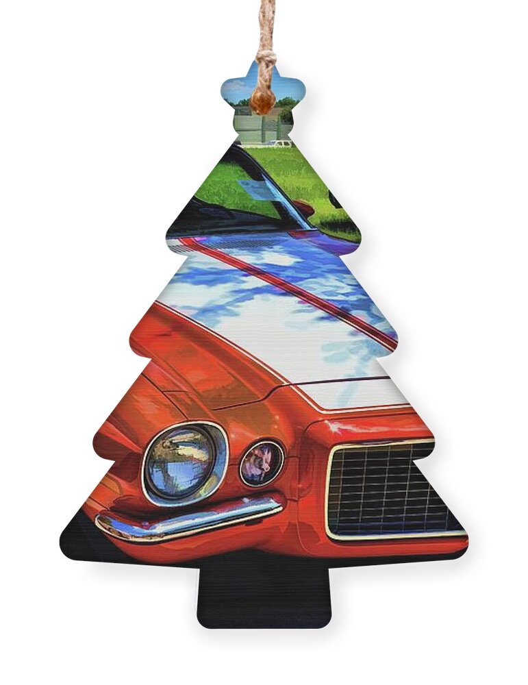 Classic Ornament featuring the photograph 1970 Chevy Camaro by Diana Mary Sharpton