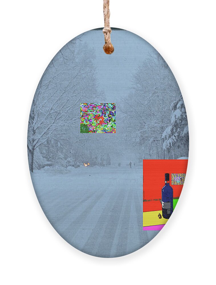  Ornament featuring the digital art 2-6-2023w by Walter Paul Bebirian