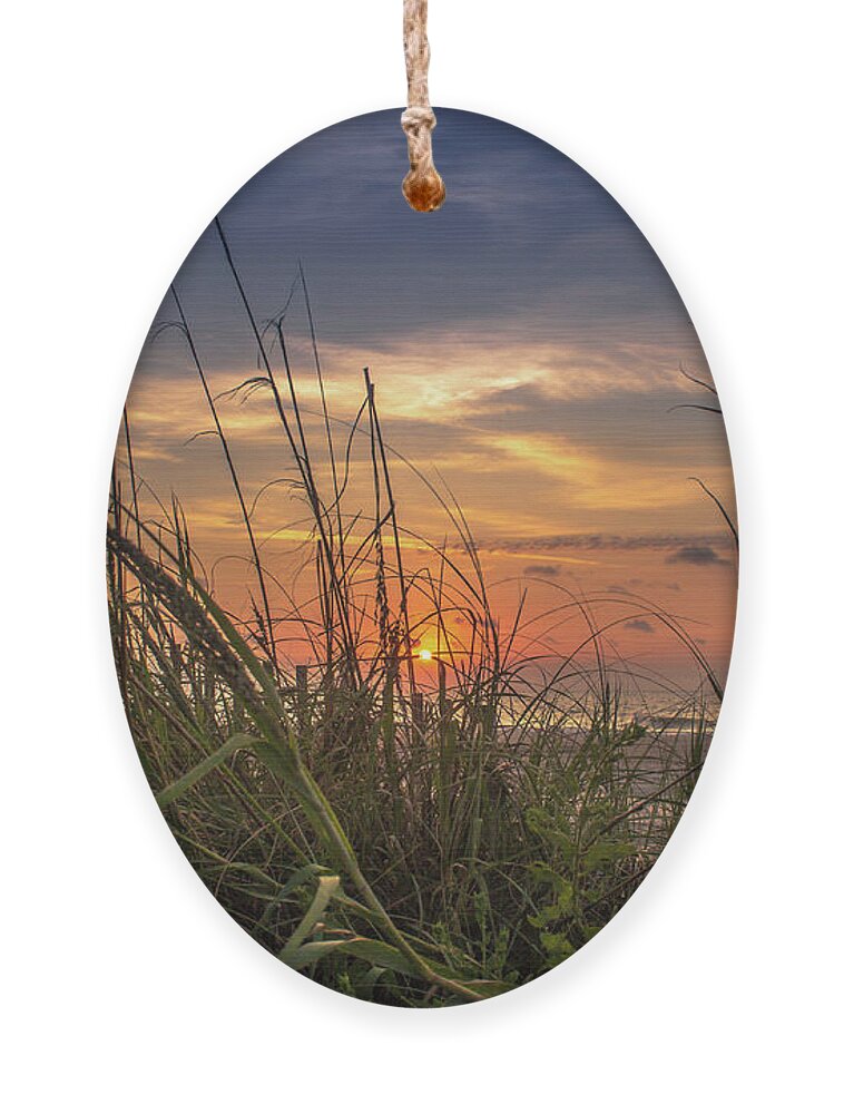 Myrtle Ornament featuring the photograph Beach Sunrise #2 by Darrell Foster