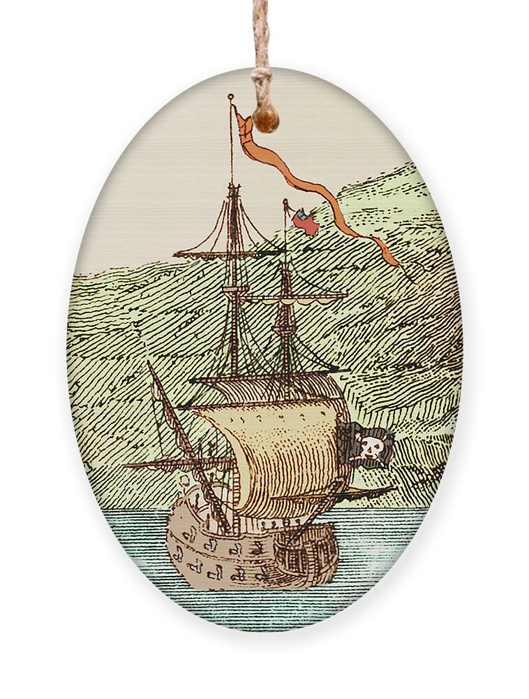 18th Ornament featuring the photograph Blackbeard's Pirate Ship, Queen Anne's Revenge #2 by Science Source