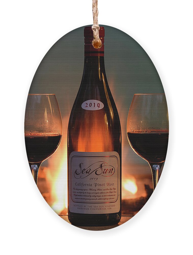 Wine Ornament featuring the photograph Fire Side #2 by Patrick Nowotny