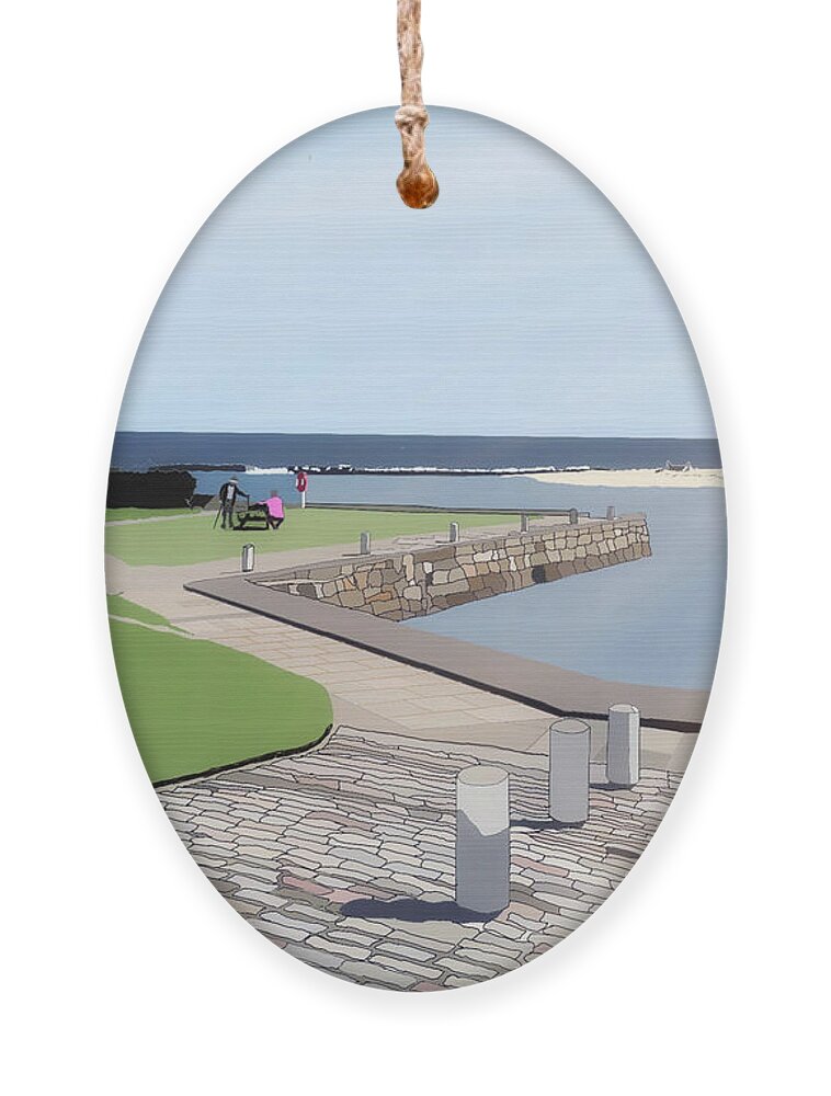 Lossiemouth Ornament featuring the digital art Lossiemouth Esplanade by John Mckenzie