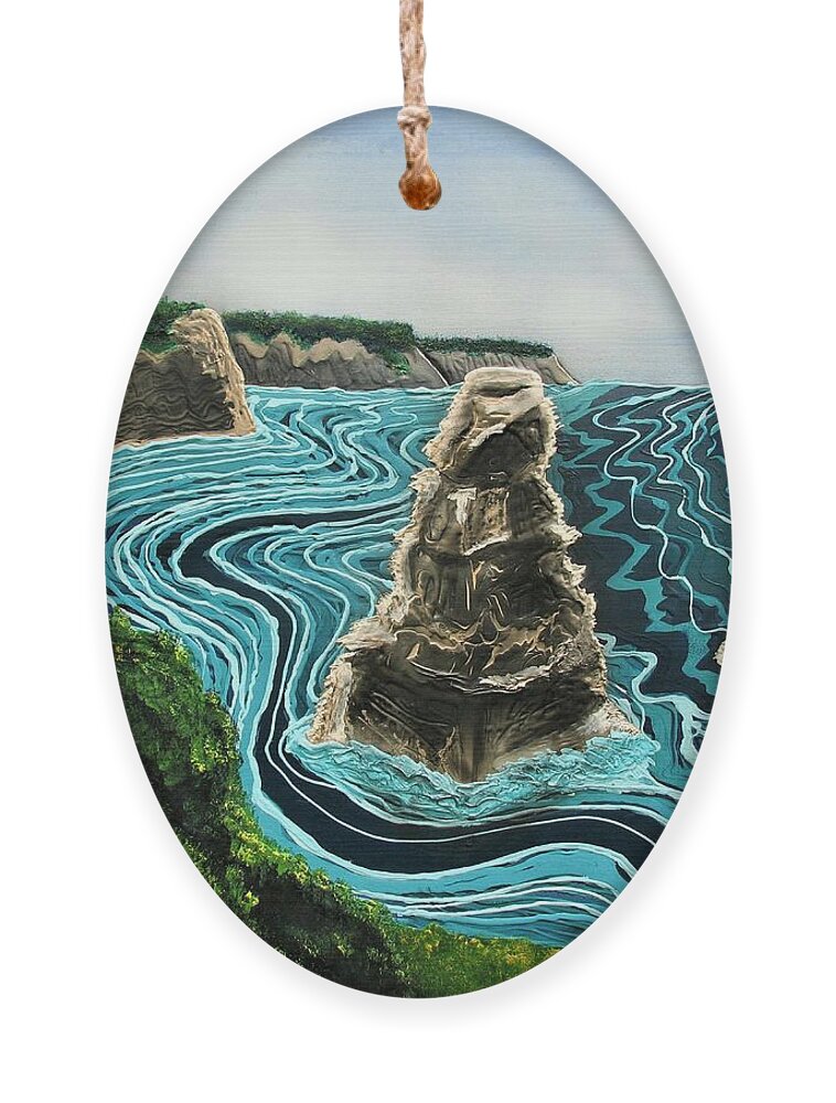 Water View Ornament featuring the painting 2 Of The 12 by Joan Stratton