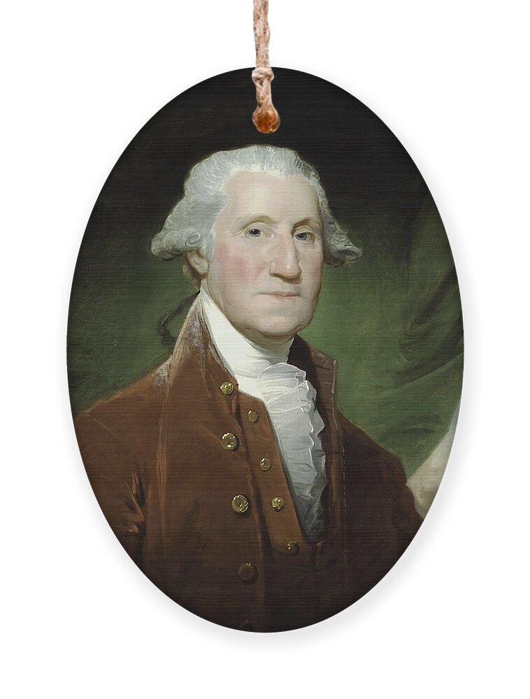 George Washington Ornament featuring the painting President George Washington by War Is Hell Store