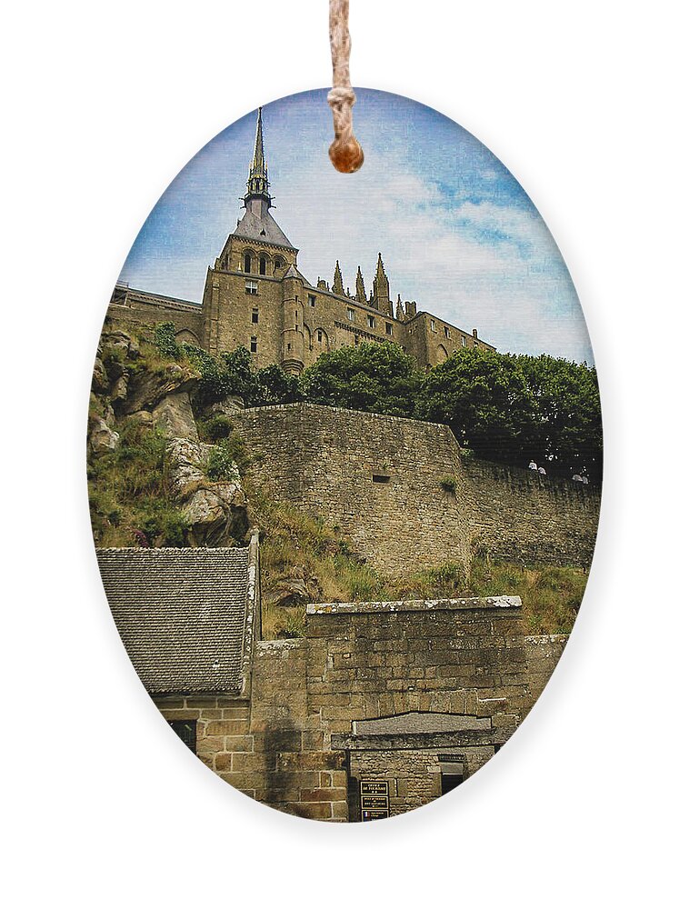 France Ornament featuring the photograph The Mont Saint-Michel by Jim Feldman