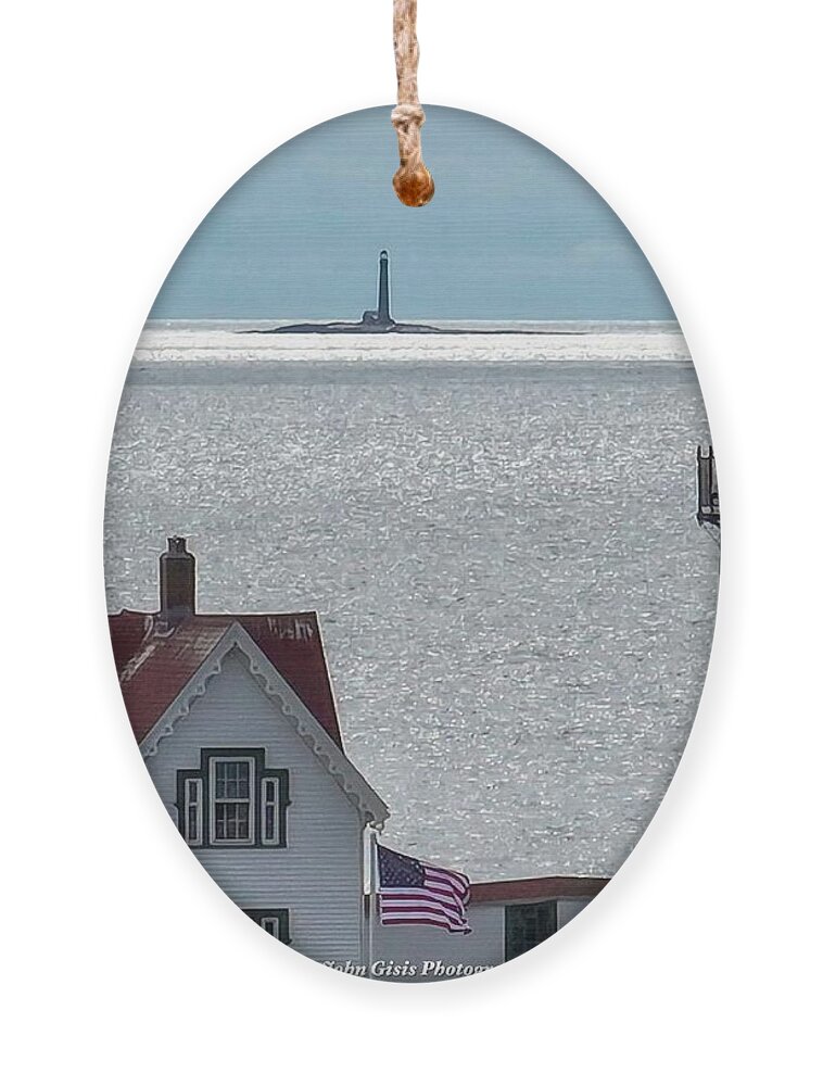  Ornament featuring the photograph Nubble #21 by John Gisis