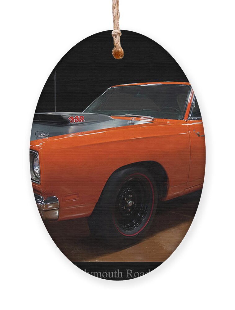 1969 Plymouth Road Runner A12 Ornament featuring the photograph 1969 Plymouth Road Runner A12 #3 by Flees Photos